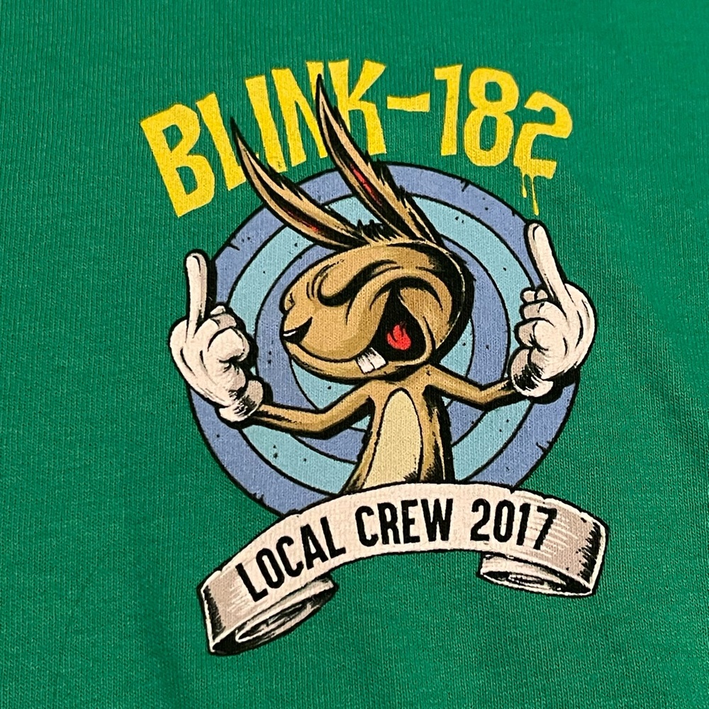 Blink-182 2017 Local Crew Tour Shirt Size XXL NWOT Rare Promo Tee Shirt